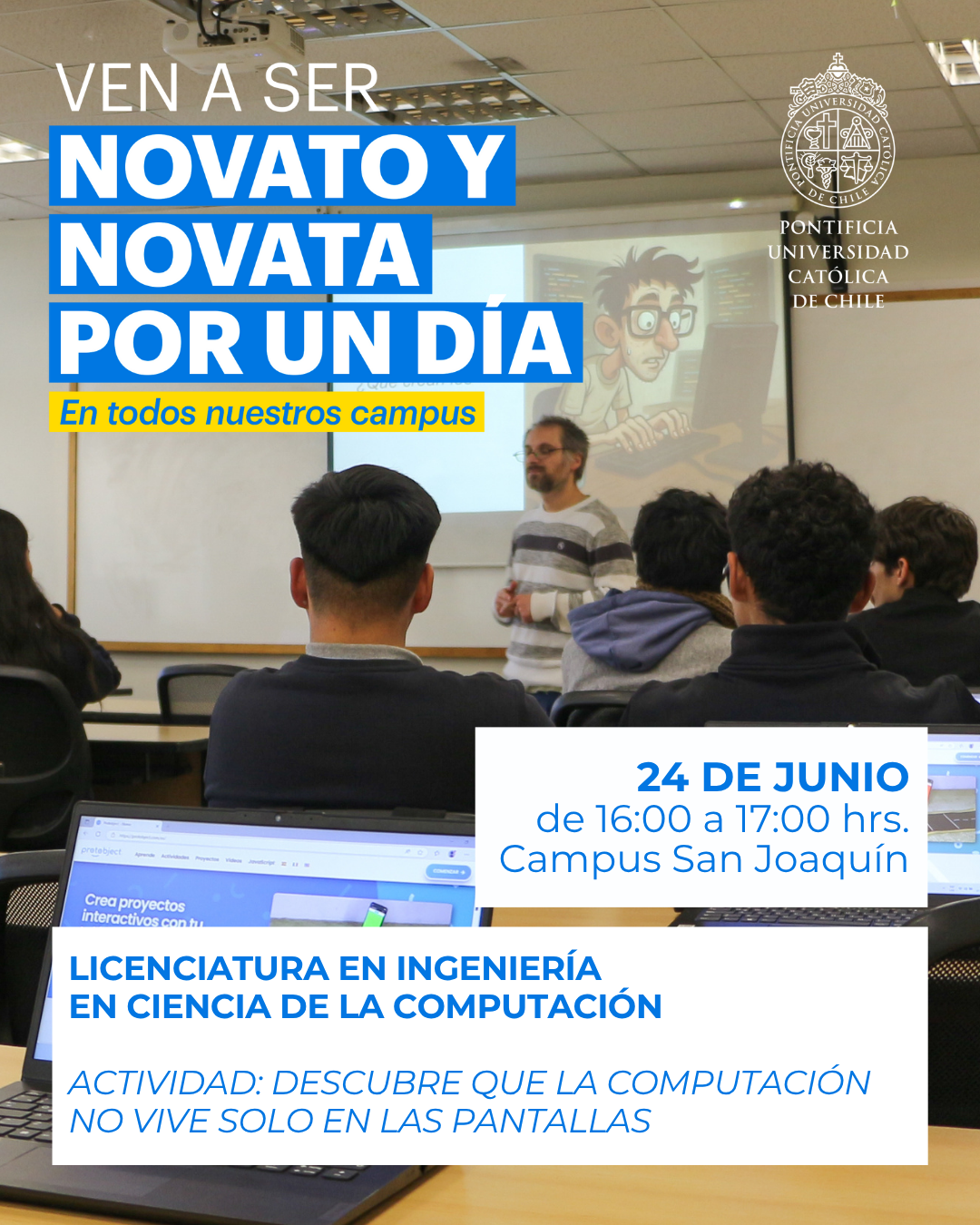 Novato y Novata por un día: ¡Descubre que la computación no vive solo en las pantallas!
